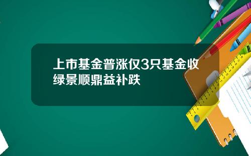 上市基金普涨仅3只基金收绿景顺鼎益补跌