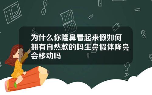 为什么你隆鼻看起来假如何拥有自然款的妈生鼻假体隆鼻会移动吗