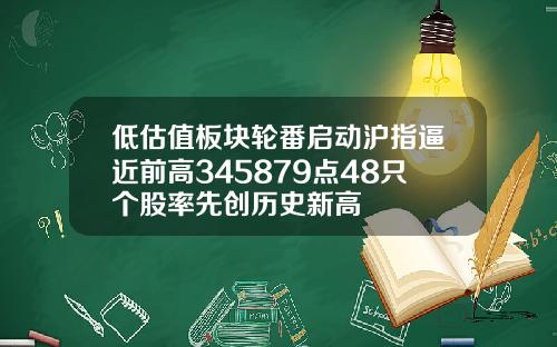 低估值板块轮番启动沪指逼近前高345879点48只个股率先创历史新高