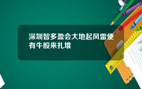 深圳智多盈会大地起风雷便有牛股来扎堆