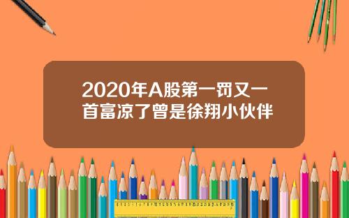 2020年A股第一罚又一首富凉了曾是徐翔小伙伴