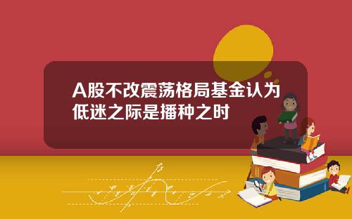 A股不改震荡格局基金认为低迷之际是播种之时