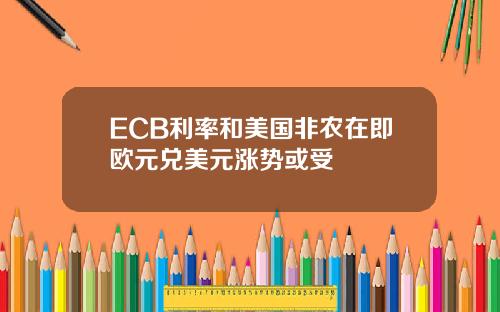 ECB利率和美国非农在即欧元兑美元涨势或受