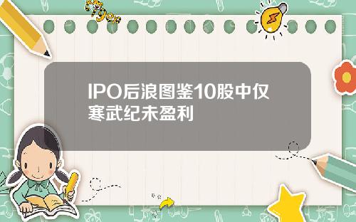 IPO后浪图鉴10股中仅寒武纪未盈利