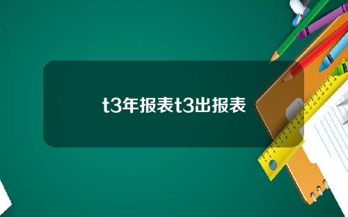 t3年报表t3出报表