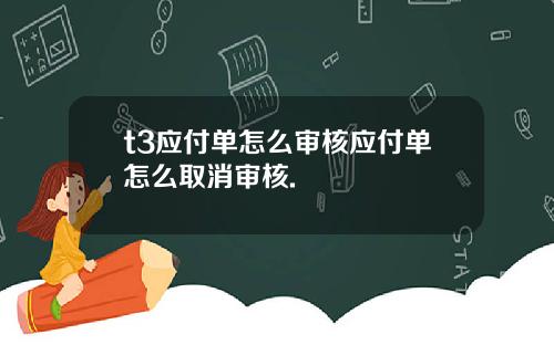 t3应付单怎么审核应付单怎么取消审核.