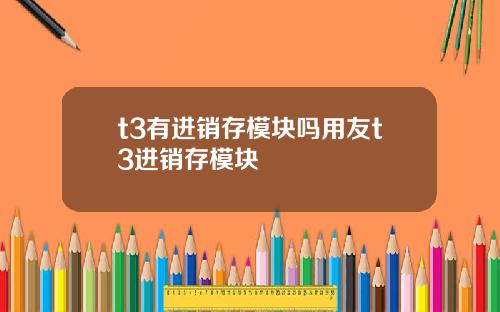 t3有进销存模块吗用友t3进销存模块