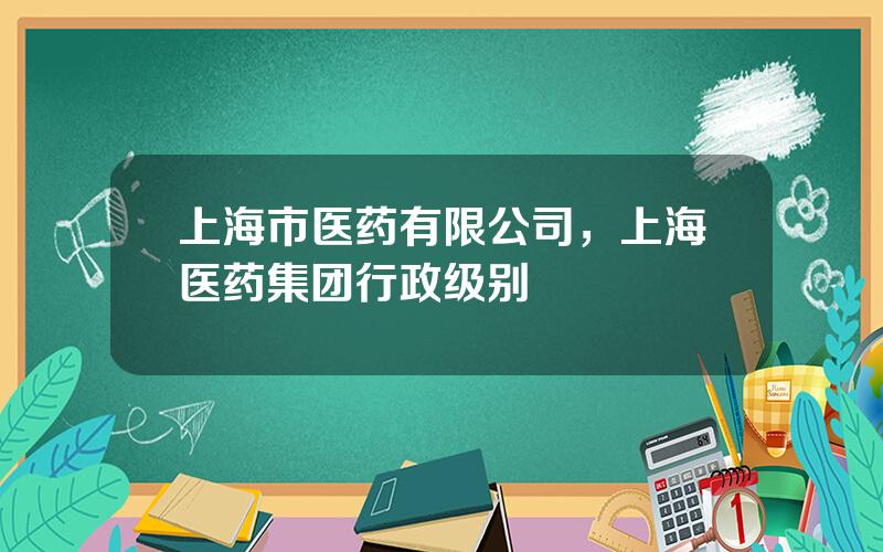 上海市医药有限公司，上海医药集团行政级别