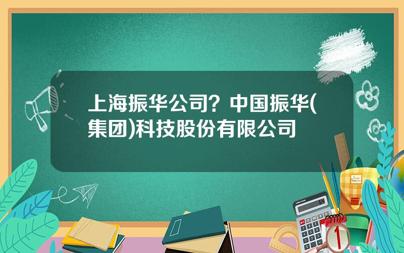 上海振华公司？中国振华(集团)科技股份有限公司