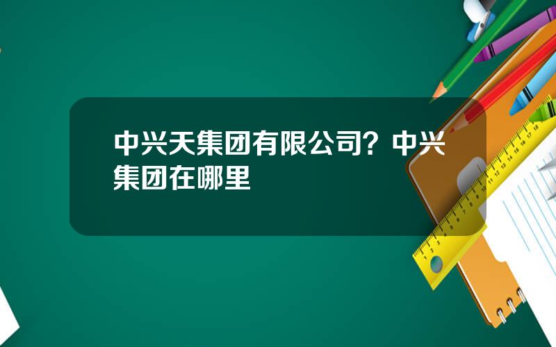 中兴天集团有限公司？中兴集团在哪里