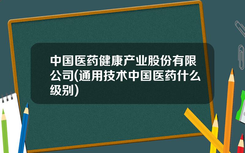 中国医药健康产业股份有限公司(通用技术中国医药什么级别)