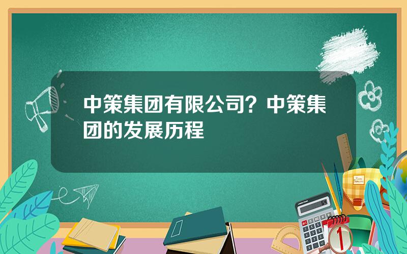 中策集团有限公司？中策集团的发展历程