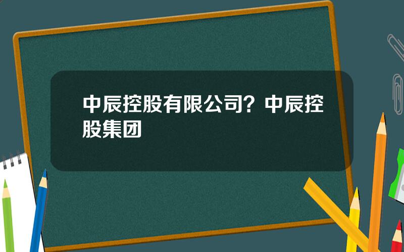 中辰控股有限公司？中辰控股集团