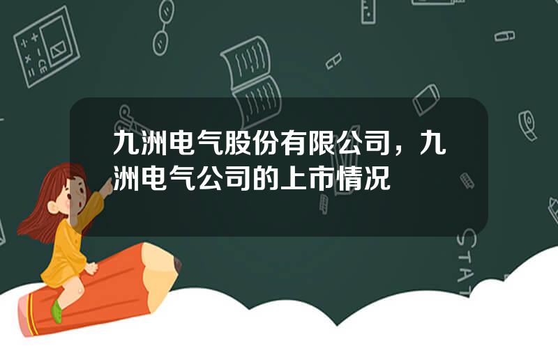 九洲电气股份有限公司，九洲电气公司的上市情况