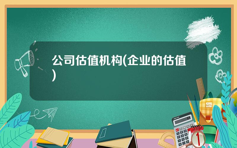 公司估值机构(企业的估值)