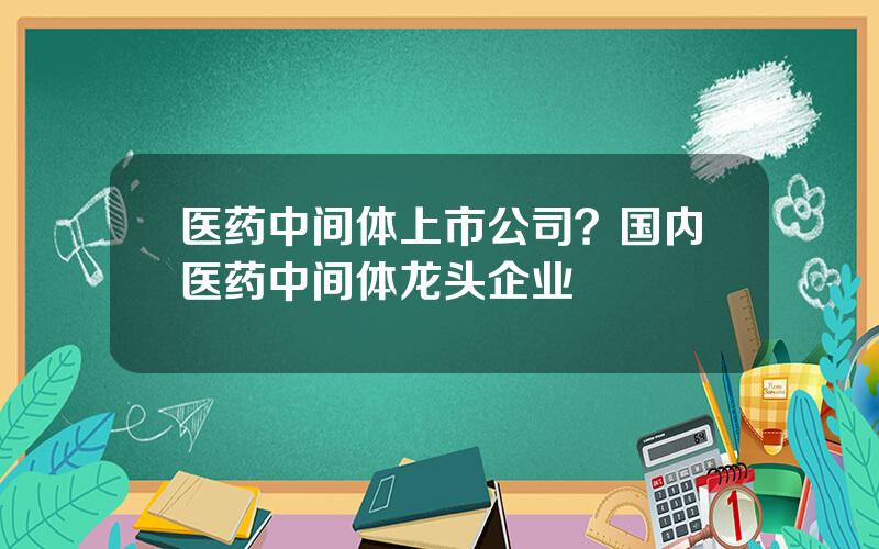 医药中间体上市公司？国内医药中间体龙头企业