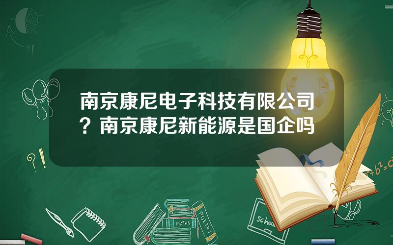 南京康尼电子科技有限公司？南京康尼新能源是国企吗