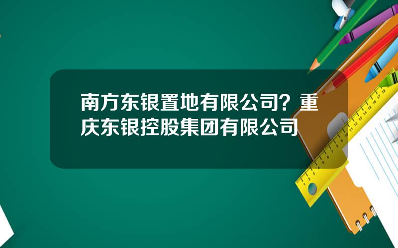 南方东银置地有限公司？重庆东银控股集团有限公司