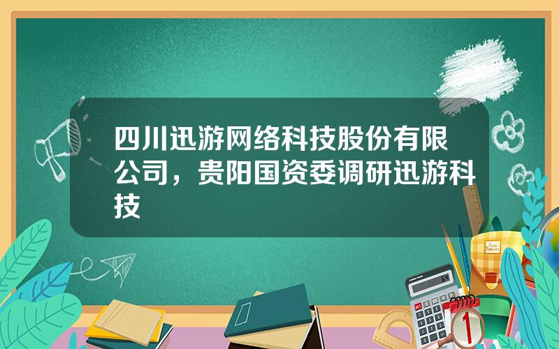 四川迅游网络科技股份有限公司，贵阳国资委调研迅游科技