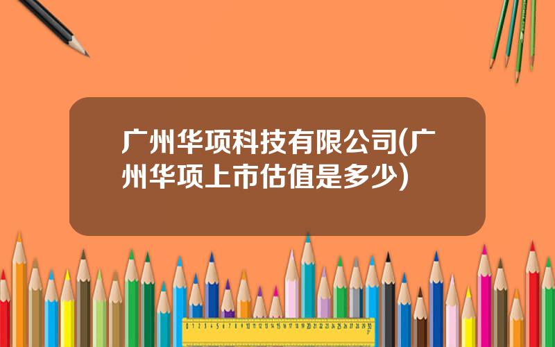 广州华项科技有限公司(广州华项上市估值是多少)