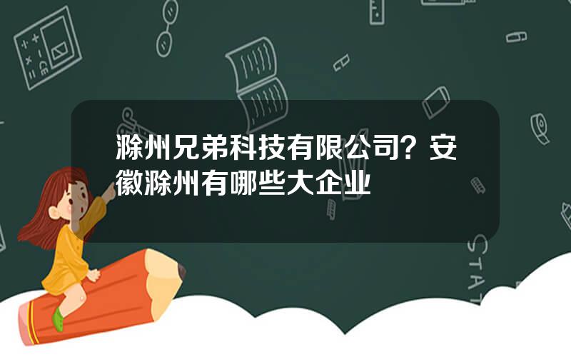 滁州兄弟科技有限公司？安徽滁州有哪些大企业